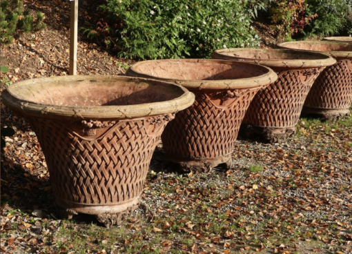 Large Basket Weave Garden Planters - Image 5